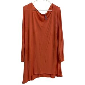 MOA Womens Dress Shirt Blouse Salmon Color Size Large